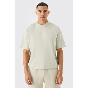 Boohoo Man Oversized Extended Neck Boxy Short Sleeve T-shirt Size Large